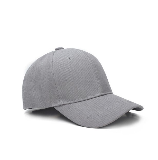 1pcsFashion Women Blank Baseball Tennis Cap Plain Snap Back Hats Adjustable Caps Plain Curved Sun Visor Solid Color Baseball Cap: grey