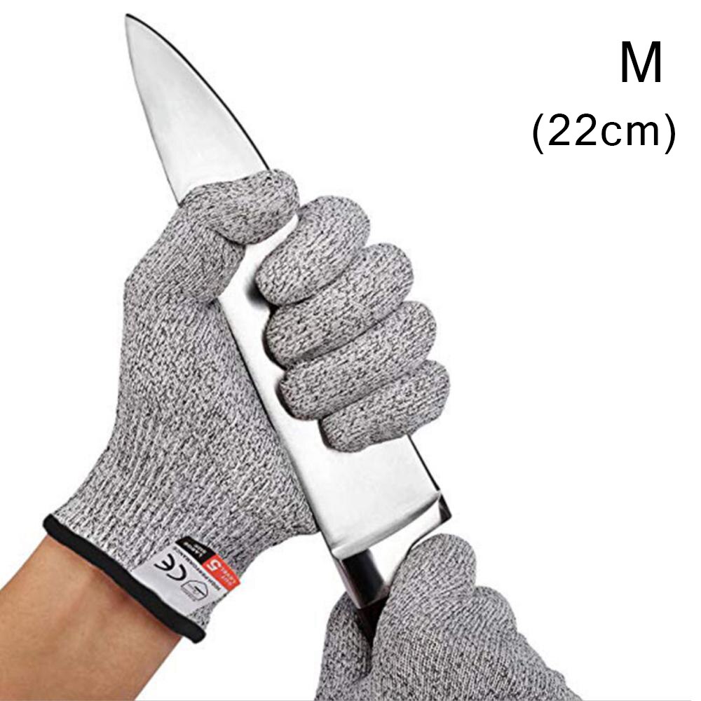 High-strength Grade Level 5 Protection Safety Anti Cut Gloves Kitchen Cut Resistant Gloves for Fish Meat Cutting Safety Gloves: M-22CM