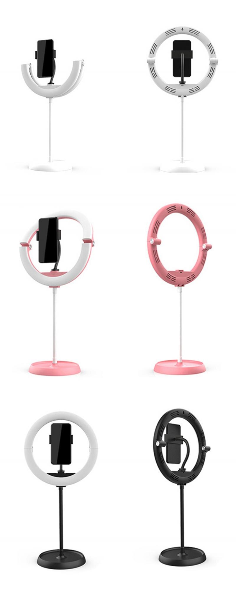 10 "Led Selfie Vouw Ring Licht 26 Cm Telescopische Vouwen Dimbare Desktop Ring Vullen Lamp Voor Live Make-Up/fotografie