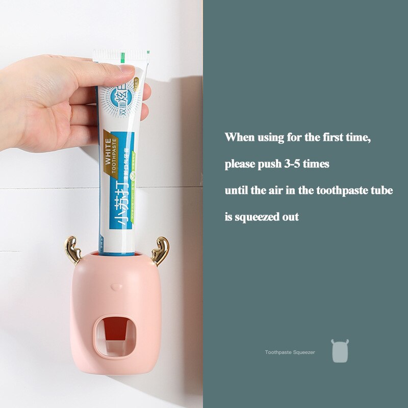 Distributeur de dentifrice mural pour enfants, support de rangement, ensemble d'accessoires de salle de bain