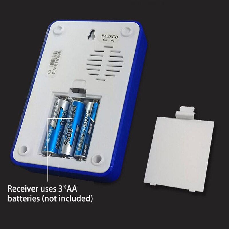 Cacazi trådlös dörrklocka likström batteridriven 120m fjärrkontroll 36 ringklocka 4 volym vattentät intelligent hem trådlös dörr ringklocka