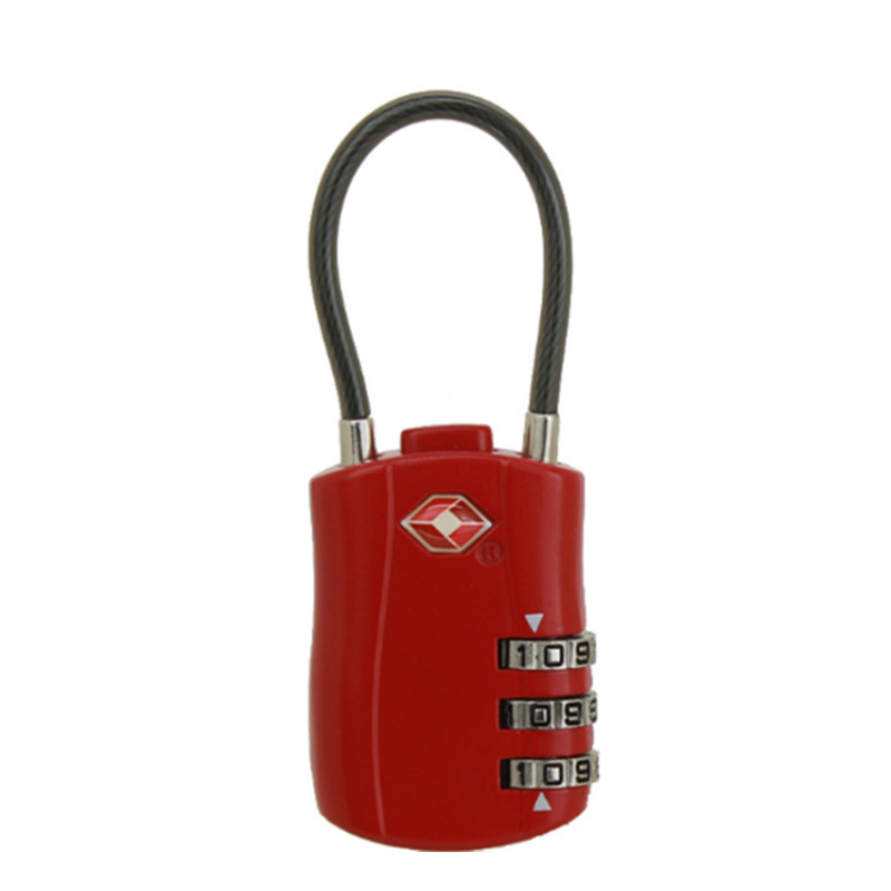 3 Digits TSA Steel Wire Lock Combination Padlock Customs Code Lock Anti-theft Travel Abroad Luggage Bag Suitcase Trolley Case: STYLE A