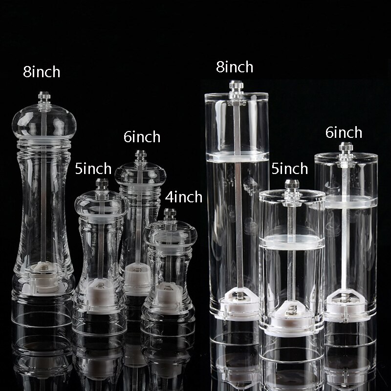 Acryl Salz Und Pfeffermühle Manuelle Pfeffermühle Multi-zweck Getreide Mühlen Gewürz würzen Schleifer Küche Werkzeuge