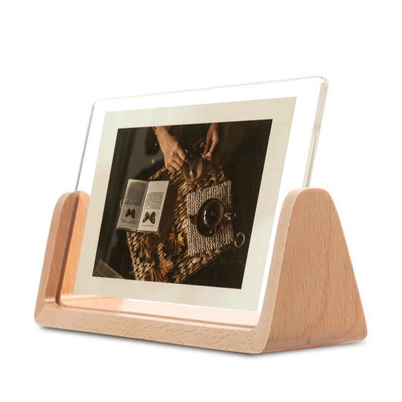 Acrylic Photo Frame Wooden Photos Frame Nordic Photo Frame For Wedding Photo Picture Frame Desktop Office Photo Decor: 10 inch / WHITE