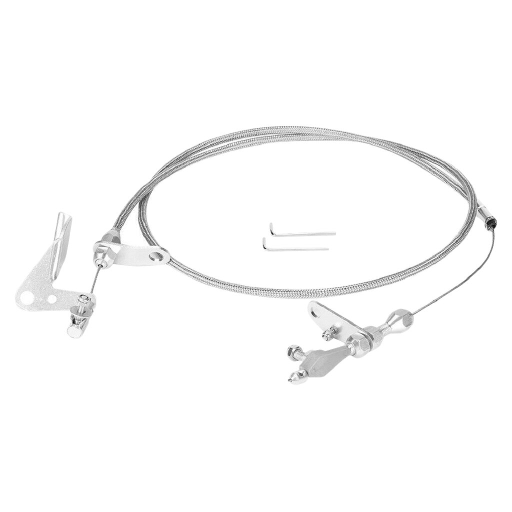 Stainless Steel Braided Throttle Cable Kickdown Line Wire Accessories Compatible with (Chrysler, Dodge, Plymouth) 727