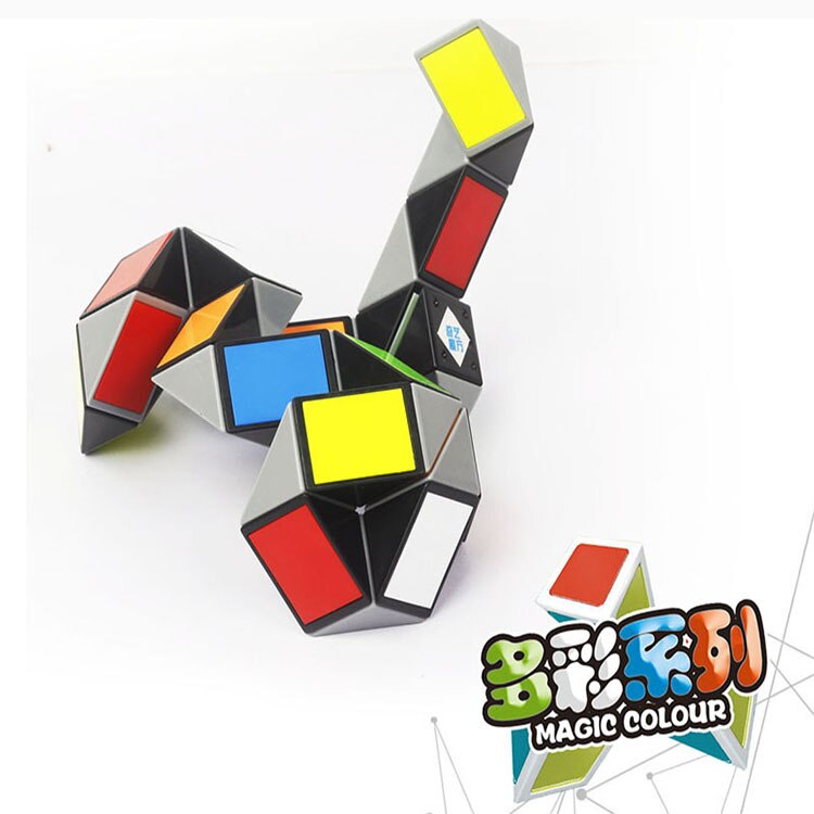Farverige 3d magiske lineal terning 24/36/48/72 segmenter cubo magico slange twist terning puslespil barn pædagogiske legetøj til børn: 36 segmenter skorpion