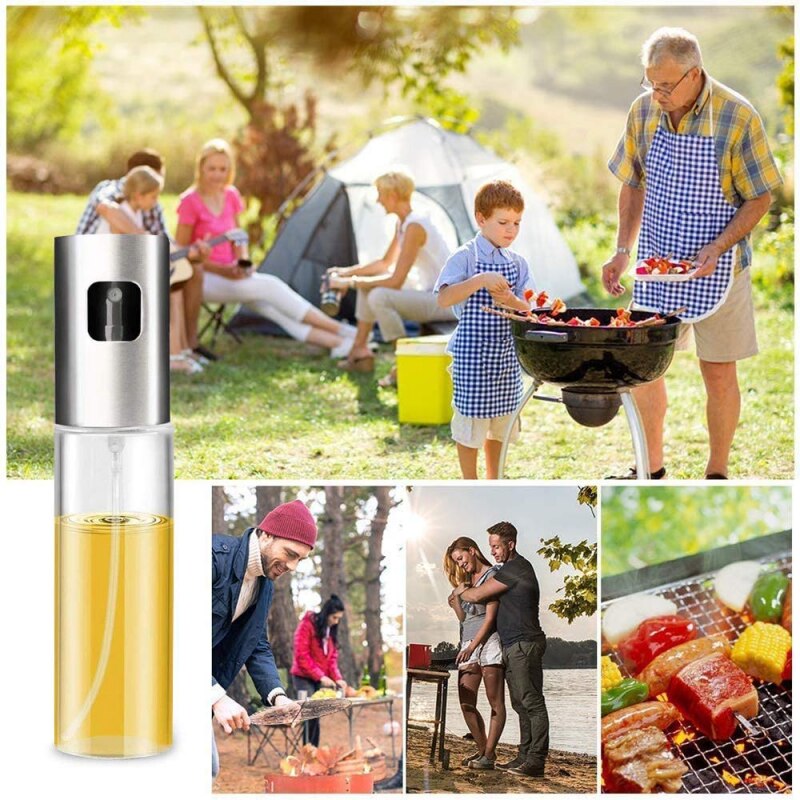 1/2/4 Stuks Olie Spray Fles Bbq Bakken Koken Azijn Mist Spuit Barbecue Olie Borstel Voor Bbq grillen Spray Flessen Keuken Tool