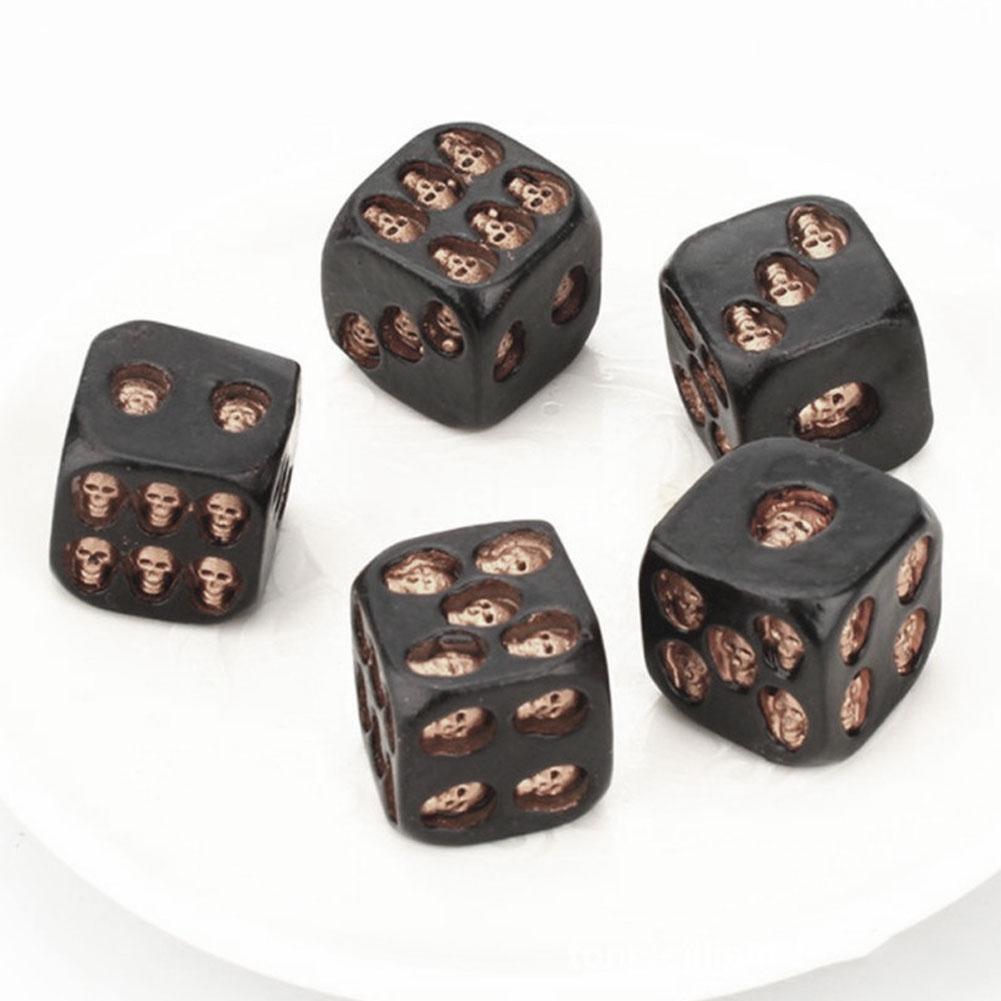 Black Dice Game Vreemde Leisure Speelgoed Dobbelstenen Vreemde Speelgoed Handgemaakte Tafel Leisure Dike Party Devil Zwart Luxe Poker bar Z0W7