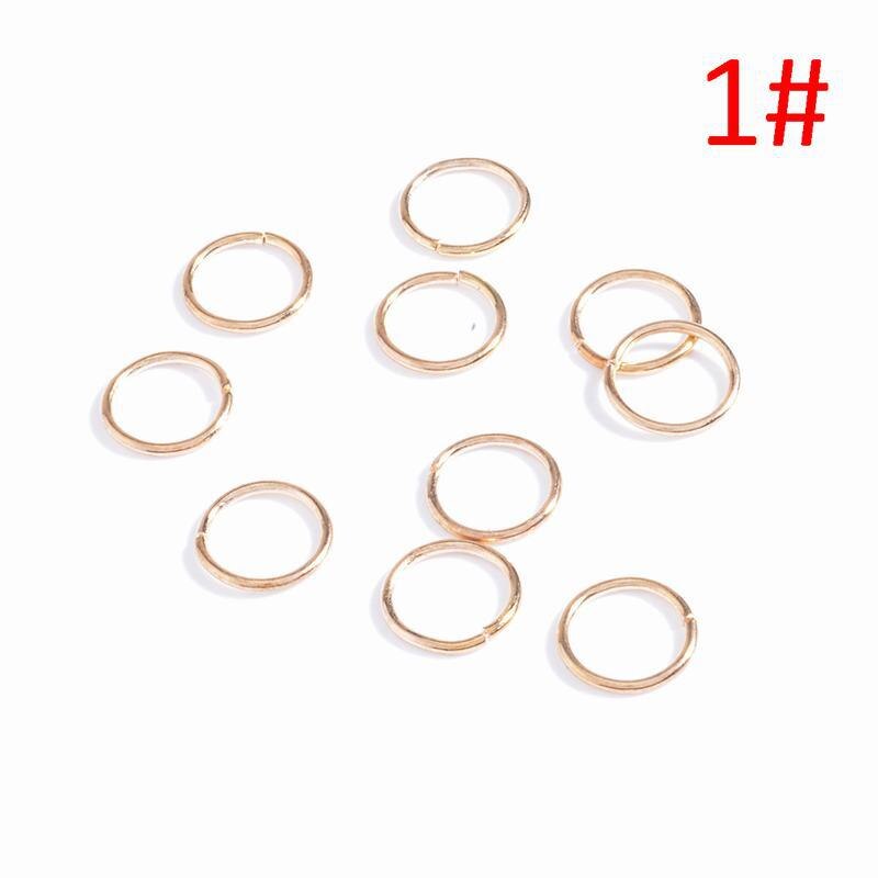 10pc hår flettet ring gull farge sirkel mansjett tilbehør bryllup hår smykker hår klips dekorasjon sirkel  q4 p 8: Lysegult gullfarge