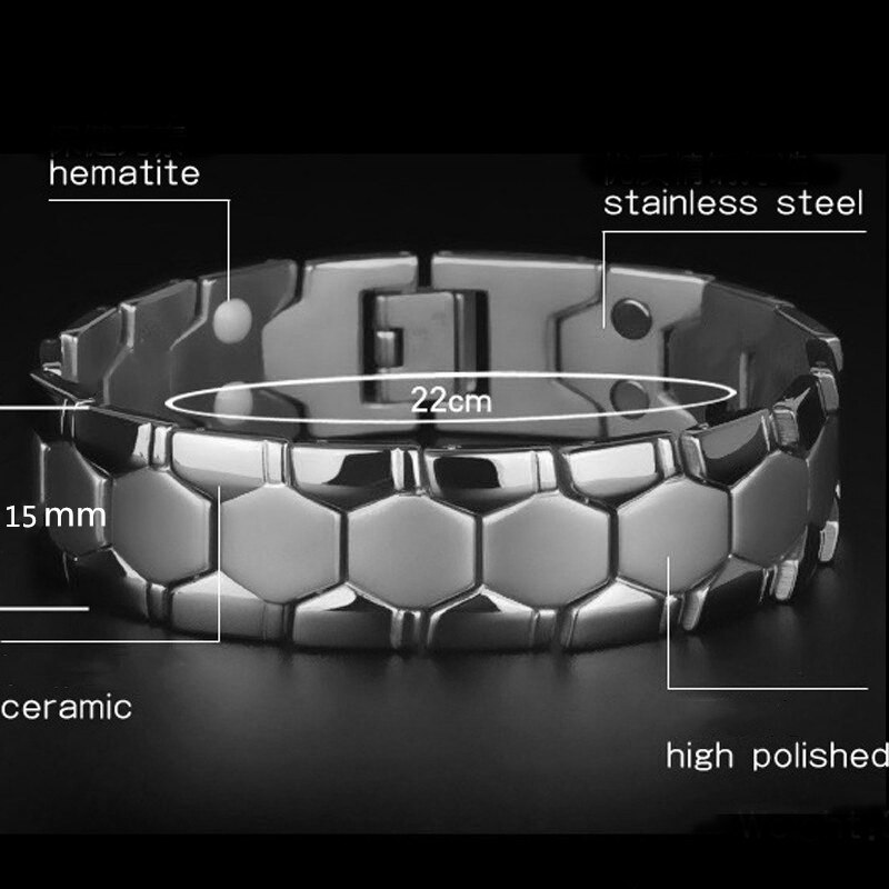 Spherical Mens Bracelet 3 IN 1 Health Energy Bangle Arthritis Twisted Magnetic Exquisite Bracelet Women Power Therapy Magnets
