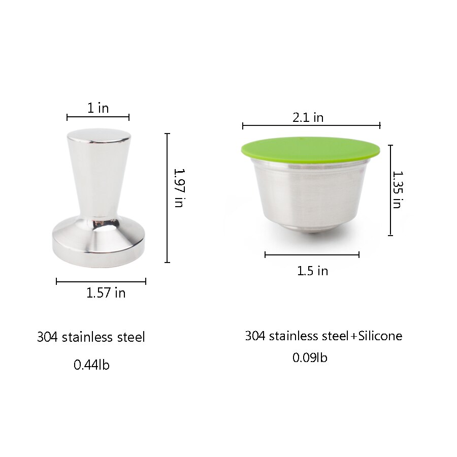 Genanvendelig genopfyldelig kapsel, der passer til nescafe dolce gusto kaffekapsel med låg rustfrit metalfiltre kop sabotageske