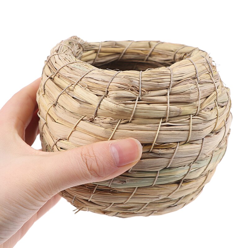 Bird Nest Pigeon Bird House Parrot Nest Warm Pet Bedroom Bird Cages Adornment Straw Natural Bird Nest/Pigeon Bird House