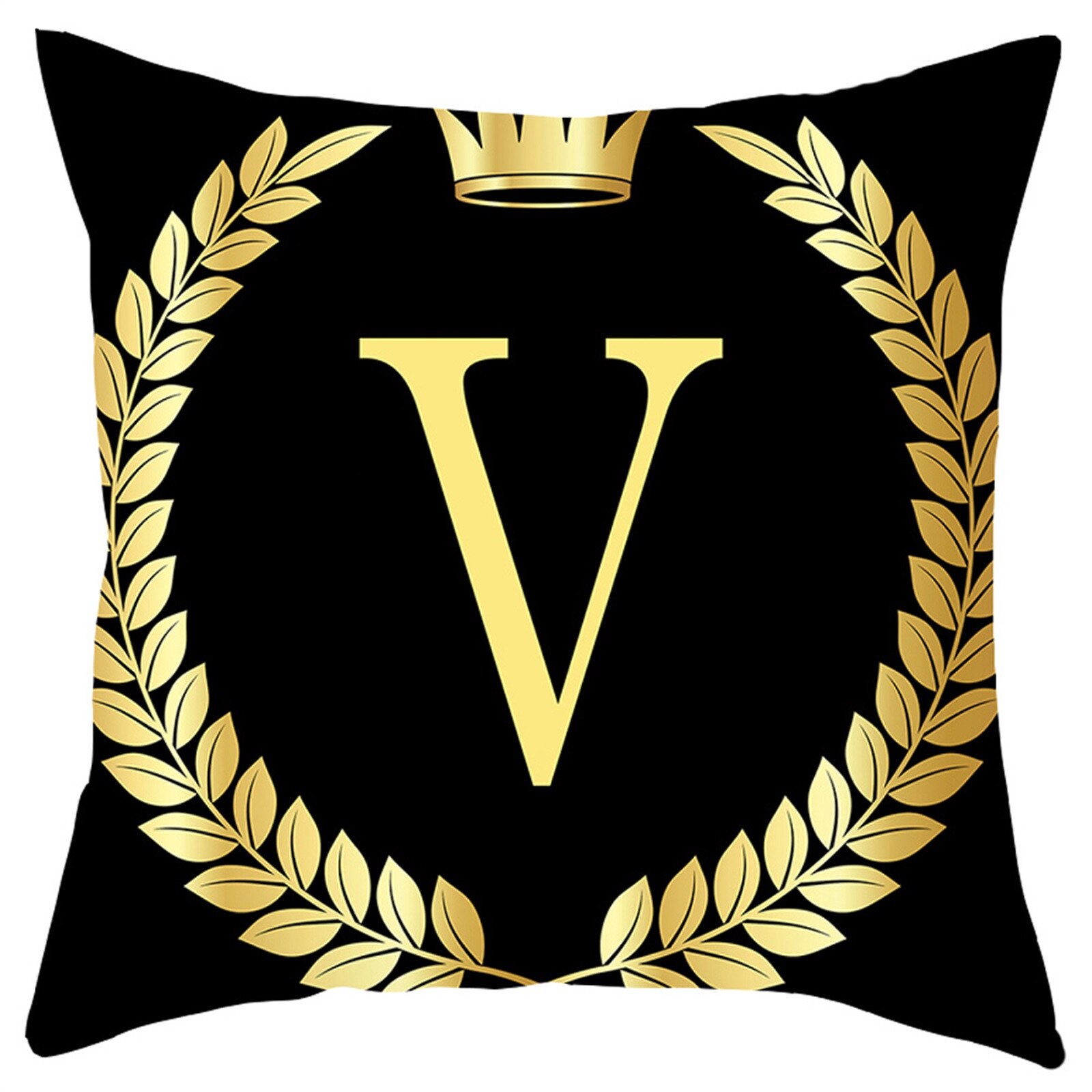 Oreillers anglais lettres peau de pêche housse de coussin maison canapé décoration taie d'oreiller décoratif canapé coussin: V