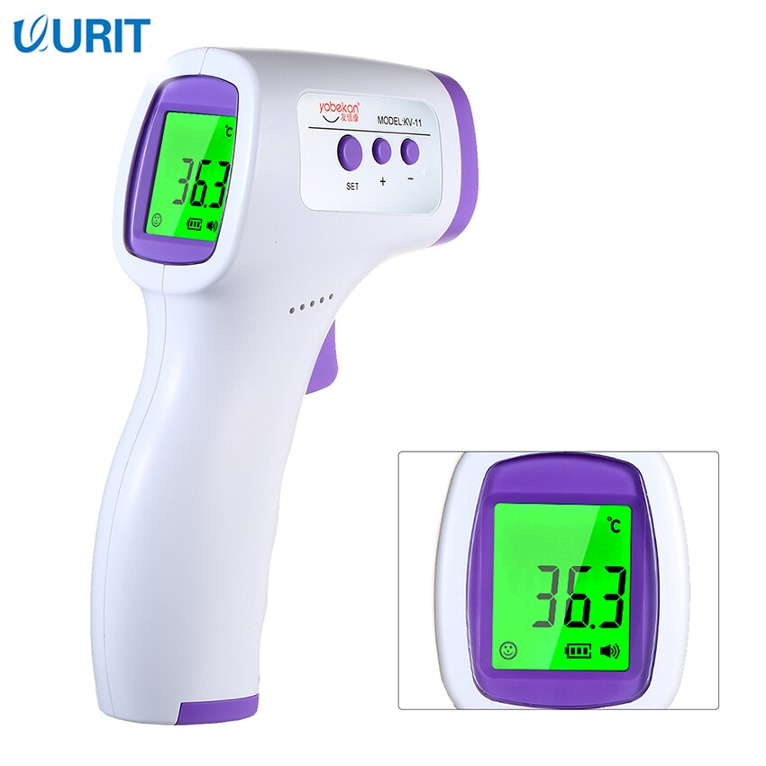 Thermometer Infrarood Voorhoofd Digitale Lcd Non-Contact Body Koorts Temperatuur Meet Tool Baby Volwassen Ir Frontale Thermometer