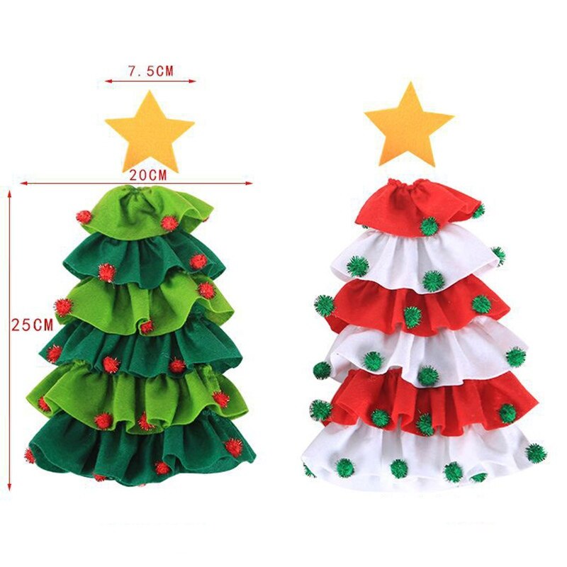 Christmas Tree Wine Bottle Cap Cover Set Christmas Party Table Decoration