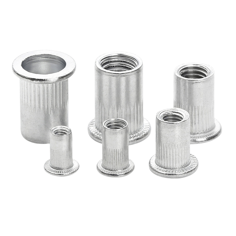 20 piezas 50 Uds 100 Uds aleación de aluminio Rivnut cabeza plana remache roscado inserto Nutsert tapa remache tuerca M3 M4 M5 M6 M8 M10