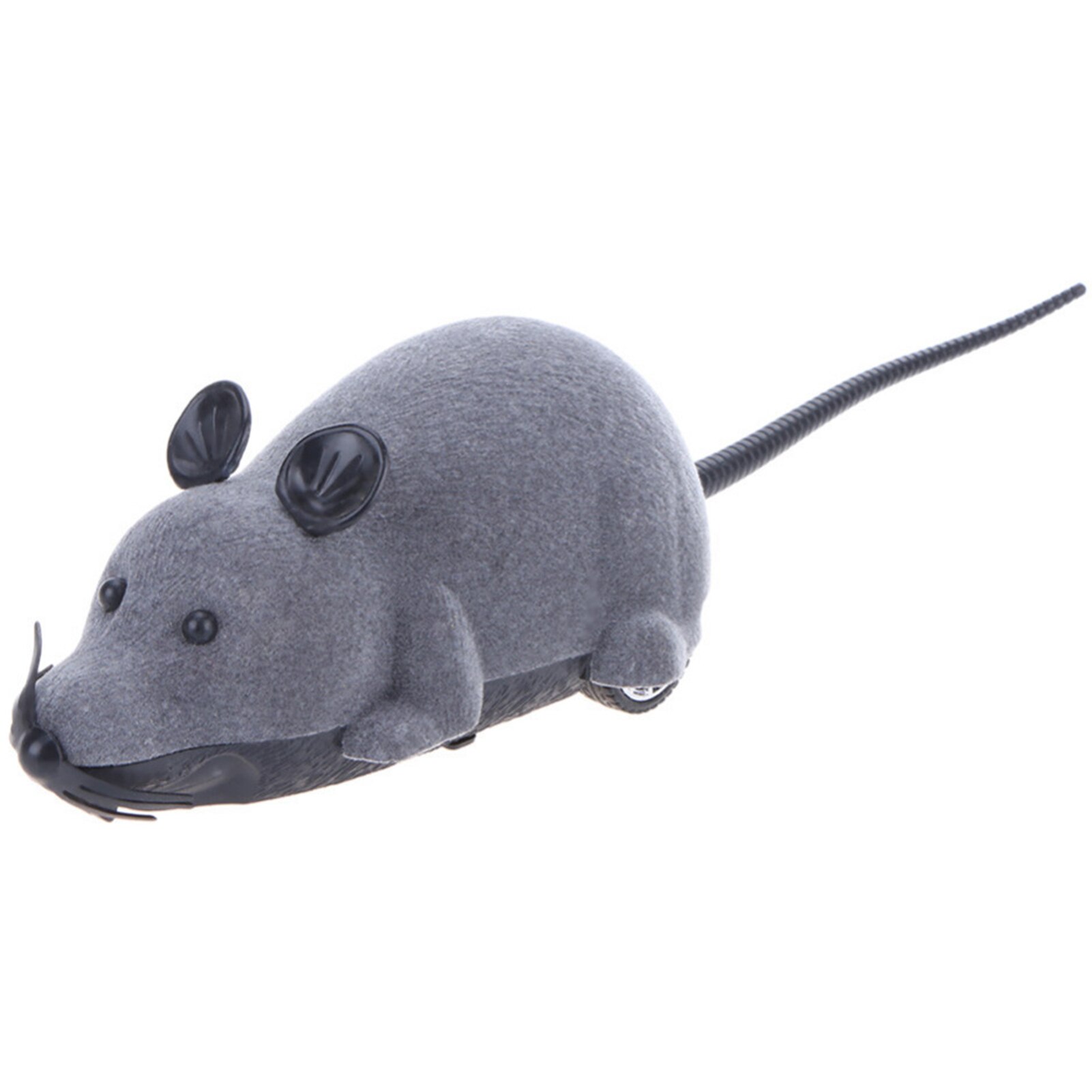 Juguetes del ratón inalámbrico RC ratones gato juguetes de Control remoto falsa Mouse novedad RC divertida del gato jugando ratón electrónicos rata ratón: Gray