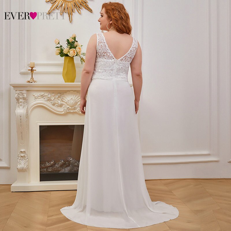 Plus size blonder brudekjoler nogensinde smuk a-linje gulvlængde ærmeløs  ez07686cr brudekjole vestido de noiva