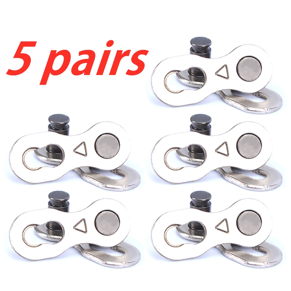 5 Pairs Bike Chain Quick Link Mountain Fiets Ketting Ontbrekende Quick Connector Aansluiten Master Link Voor 6 7 8 9 10 Speed: 6-7-8 Speed