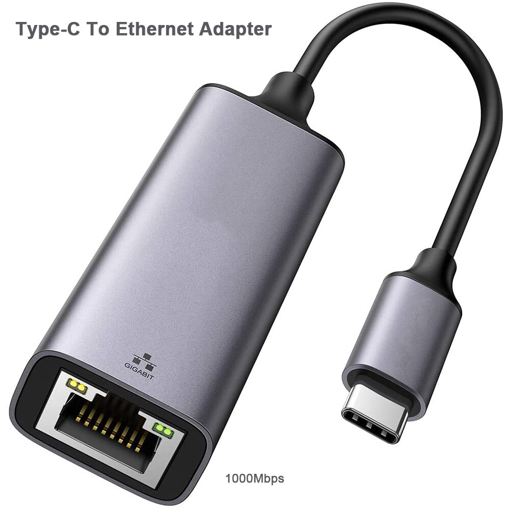 Usb C Naar Ethernet Adapter RJ45 Naar Thunderbolt 3 Type C Gigabit Netwerk Lan 1000Mbps Converter Voor Macbook Pro/Air Samsung Galaxy