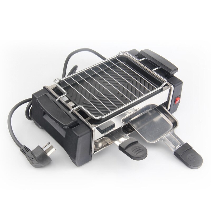 Home Barbecue Electric Grill Smoke-free indoor Mini Grill Outdoor Indoor Electric Griddle Adjustable Temperature 220V