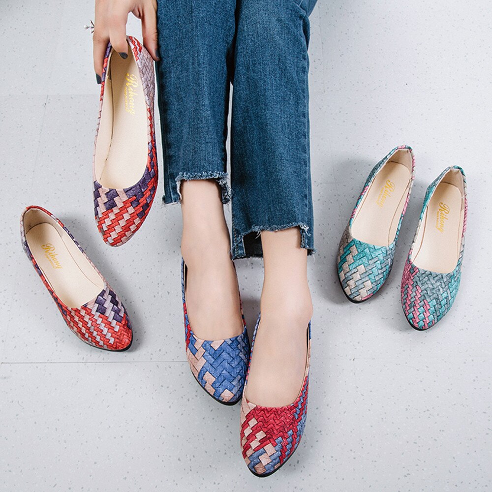 Est Women Suede Flats Basic Mixed Colors Pointy Toe Ballerina Female Pretty Flat Slip on Shoes