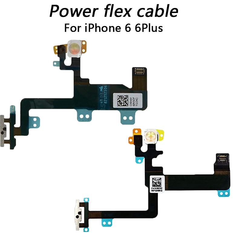 1PCS Power Knop op Off Schakelaar Flash Light Flex Kabel Vervangend Onderdeel voor Iphone 6 6 Plus Power flex kabel