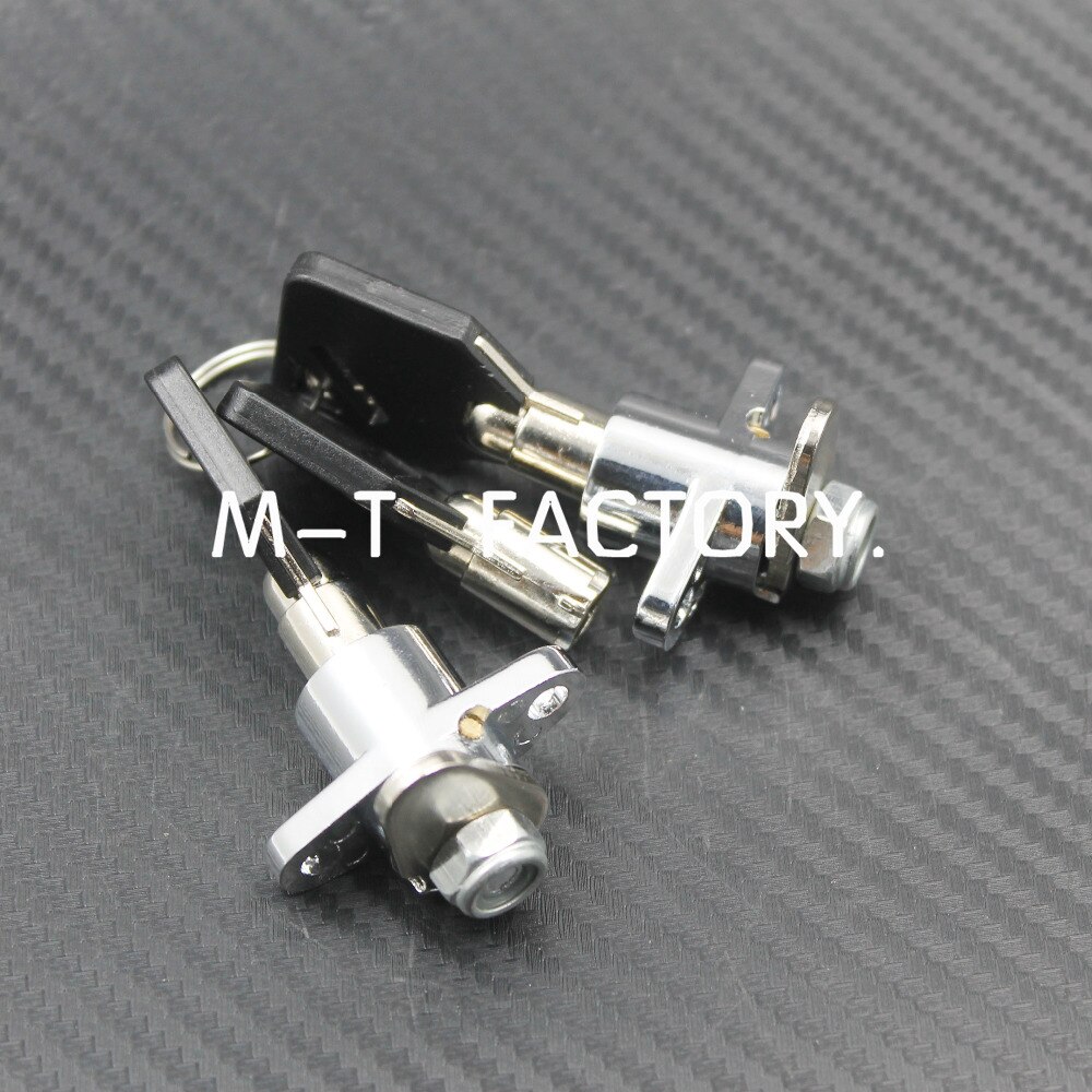 Motorcycle Silver 3 keys Saddlebag Lock Set For Harley Touring Road King Glide Electra Glide 93-13 Hard Saddlebag Lock Key Set