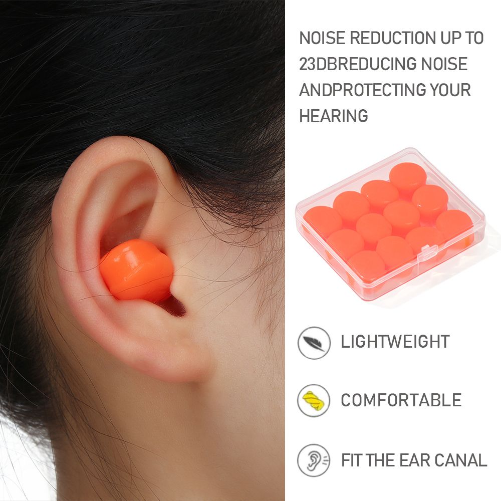 Oreillettes antibruit en Silicone souple, Anti-bruit, isolation du sommeil, Anti-ronflement, résistantes à l&#39;eau