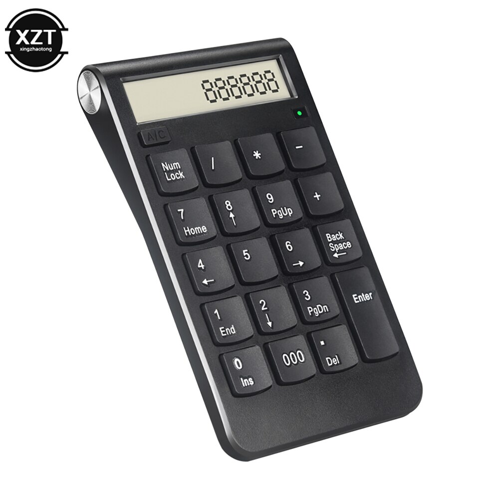 Wireless 2.4G Usb Number Keyboard/Calculator with Digital Display Rechargeable Mini 19 Keys Numeric Smart Keypad Office Supplies