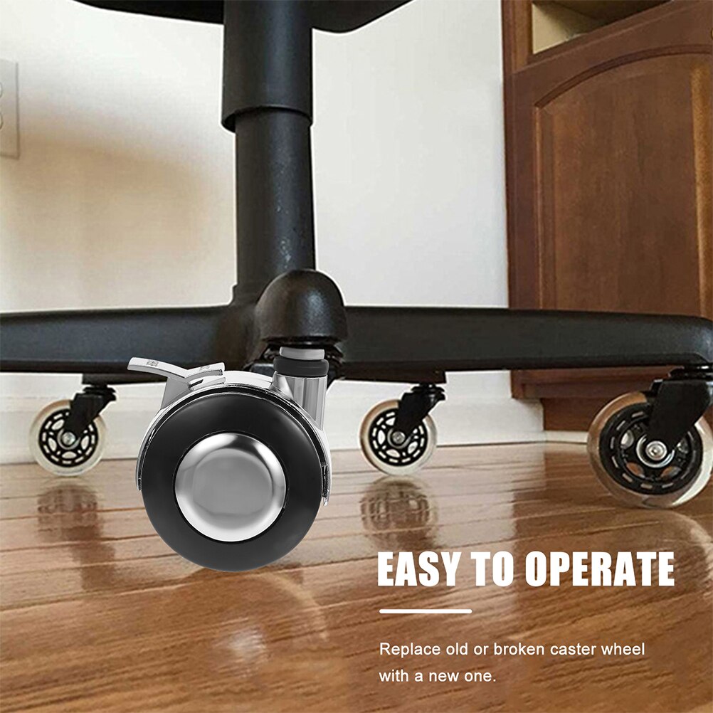 5pcs Office Chair Caster Wheels Furniture Rotation Swivel Wheel