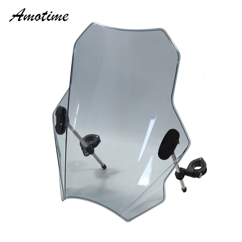 Universal motorcykel justerbar vindskærm forrude kompatibel 22mm 25mm 28mm diameter styr til mt -09 z900 g310r z650 z400
