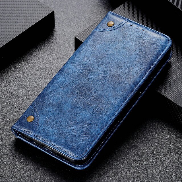 Für OPPO Realme 5 Pro Fall Luxus Wallet Magnetic Flip-Cover für Funda Realme Q Fall Realme5 Echt Mich 5Pro realme 5 Abdeckung RealmeQ: For Realme 5 / Blau