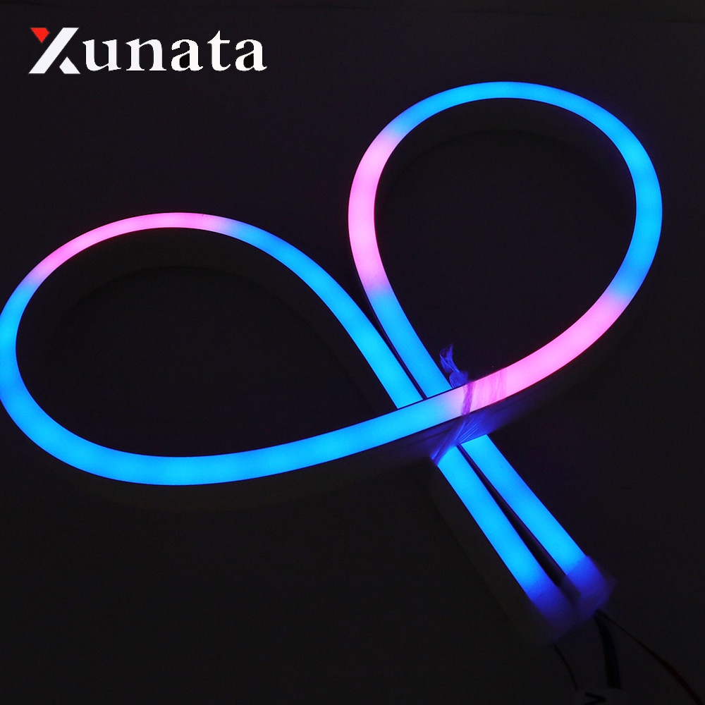 5V 12V SK6812 Full Color Individually Addressable LED Strip Light WS2811 Waterproof 5050 RGB Neon Sign Rope Tape Lamp Lighting