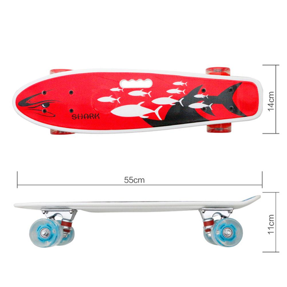 22Inch Bambini Cruiser Consiglio Giocattoli di Skateboard Professionale Mini Skateboard Con La Luce del LED fino Ruote Per I Bambini di Alta Qualità 2020 H