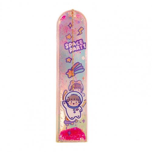 1pc Quicksand Ruler Bookmark 15cm Multifunction DIY Drawing Tools Oil Sand Ruler Student Rulers School Office Supplies Escolar: 9