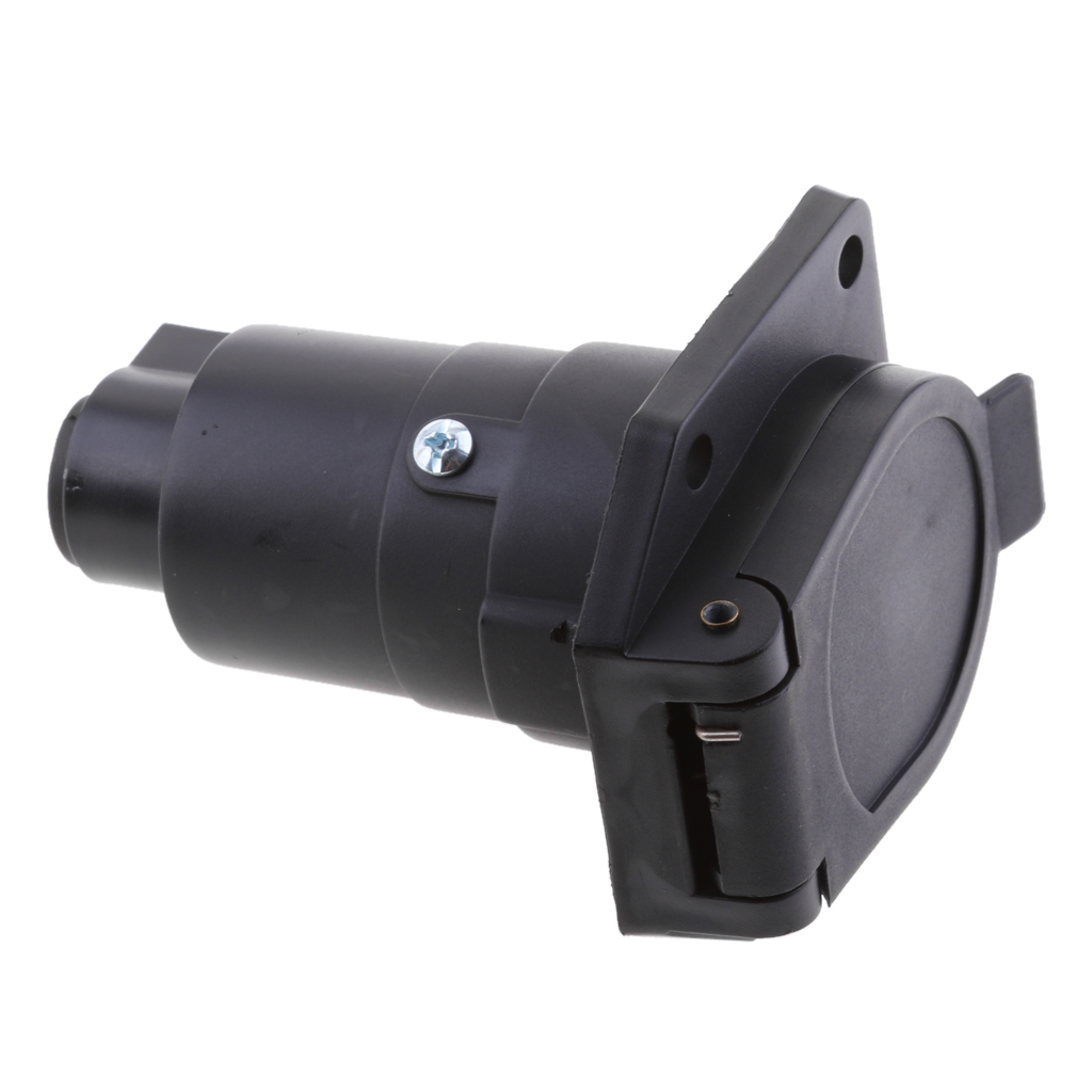 7 Way Round Trailer Connector Female RV Light Plug Connector 7 Poles - US