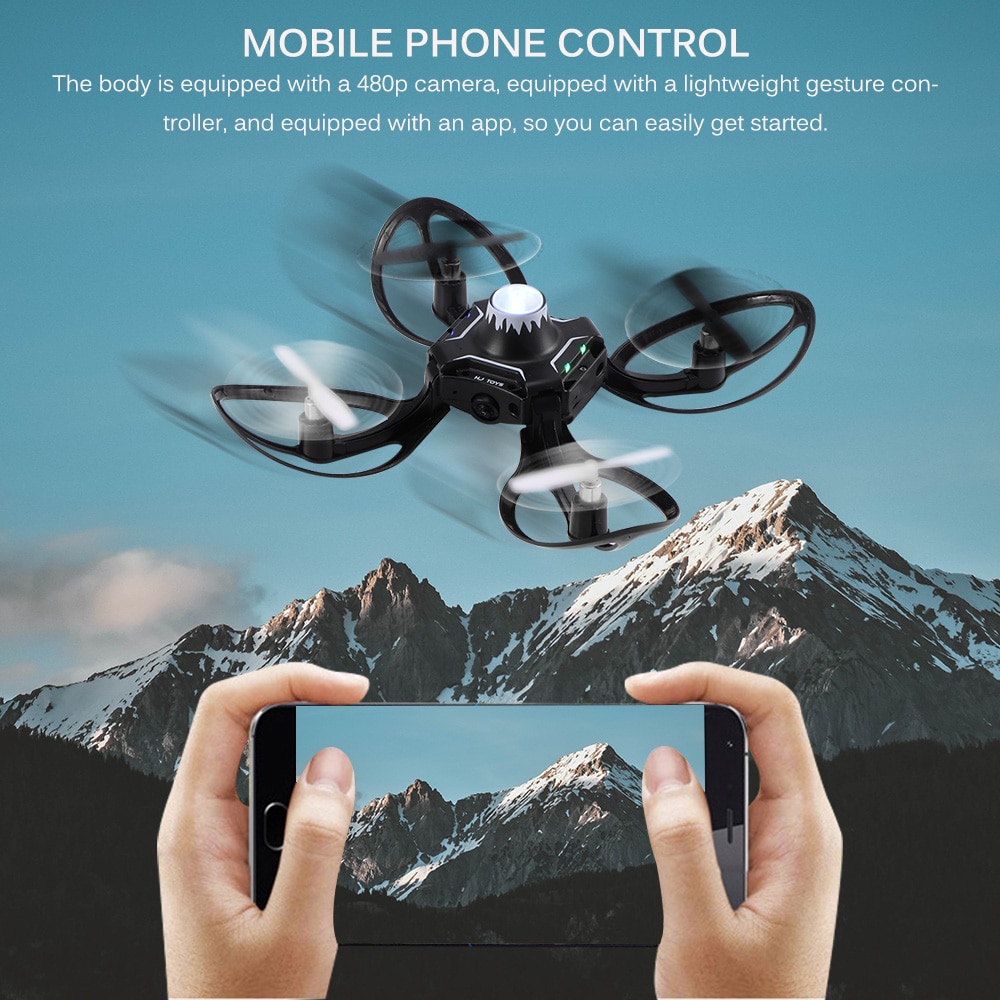 Opvouwbare Mini Drone Quadcopter Inductie Drone Mobiele Telefoon Controle Gebaar Vliegtuigen Remote Sensing UFO Interactie Vliegende Speelgoed