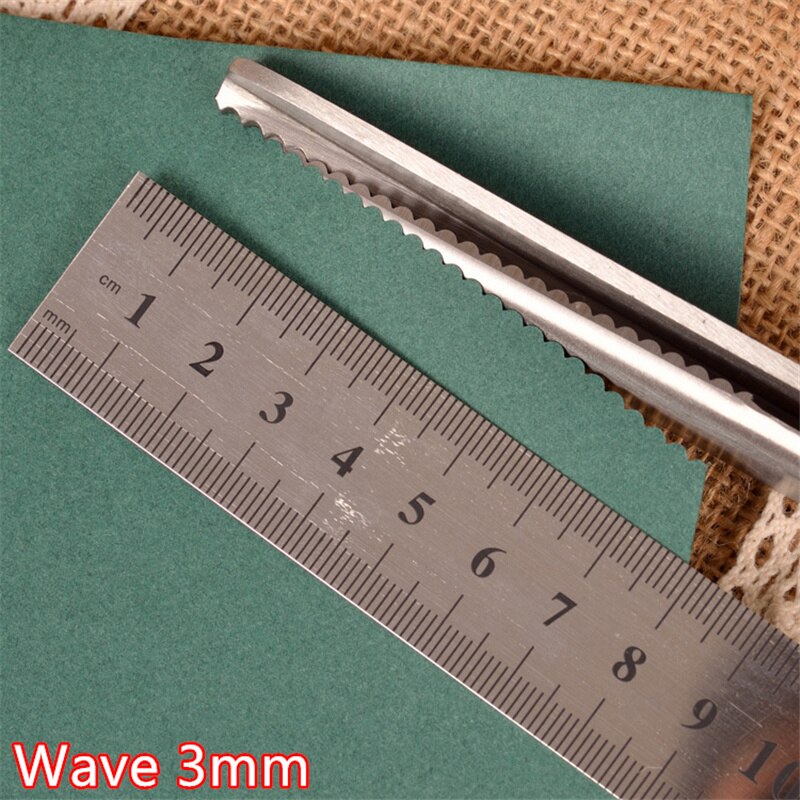 Stainless Steel Textile Pinking Shears Scissors Serrated Scalloped Sewing Tailor DIY Pattern Cloth Serrated Fabric Scissor: Wave 3mm