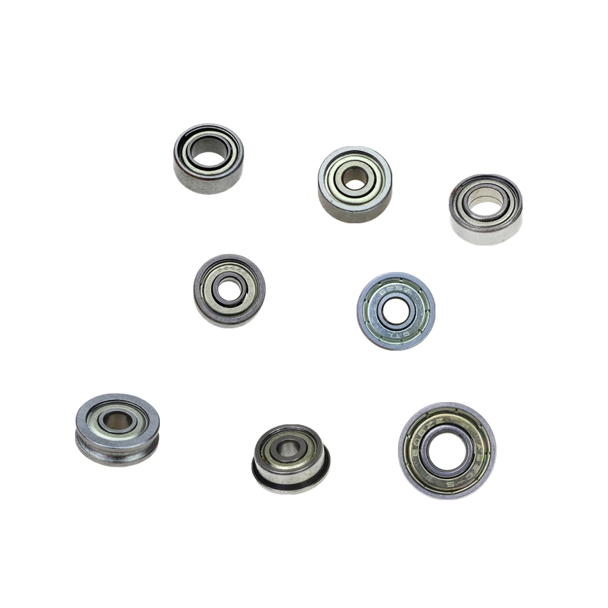 10 Uds doble blindaje en miniatura de acero de alto carbono de una sola fila 608ZZ 105ZZ 623ZZ 624ZZ 625ZZ 685ZZ F623ZZ 604ZZ rodamiento de bolas
