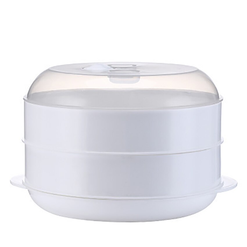 Vaporera para microondas de 1 /2 niveles, olla para cocinar al vapor de 26,5 cm, utensilios de cocina saludables, verduras rápidas, pescado, cocina libre de aceite de mariscos
