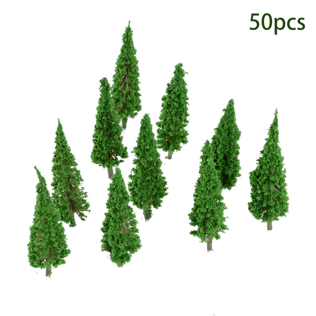 50X Model Bomen Bomen Model Trein Spoorweg-Wargame Diorama Landschap-Landschap