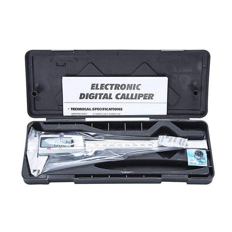 Digital Caliper Stainless Steel Electronic Digital Vernier Calipers 6Inch 0-150mm Metal Micrometer Measuring Tool Caliper Gauges
