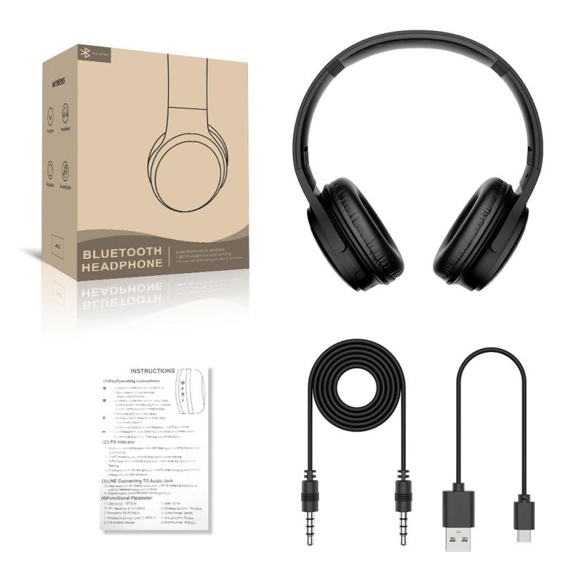 Cuffie Bluetooth H1 Pro cuffie Stereo Over-Ear HiFi V5.0 cuffie pieghevoli Design ergonomico cuffie Wireless