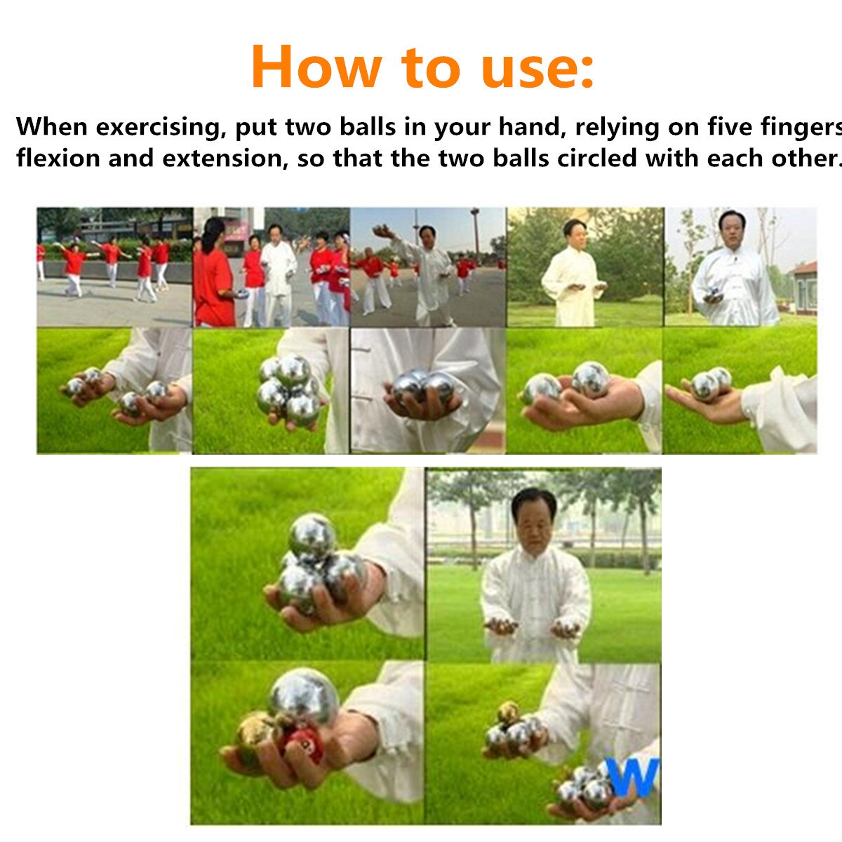 Bolas de meditación China para la salud diaria dedo mano ejercicio alivio estrés Baoding bolas de masaje terapia de relajación bolas de mano 47mm
