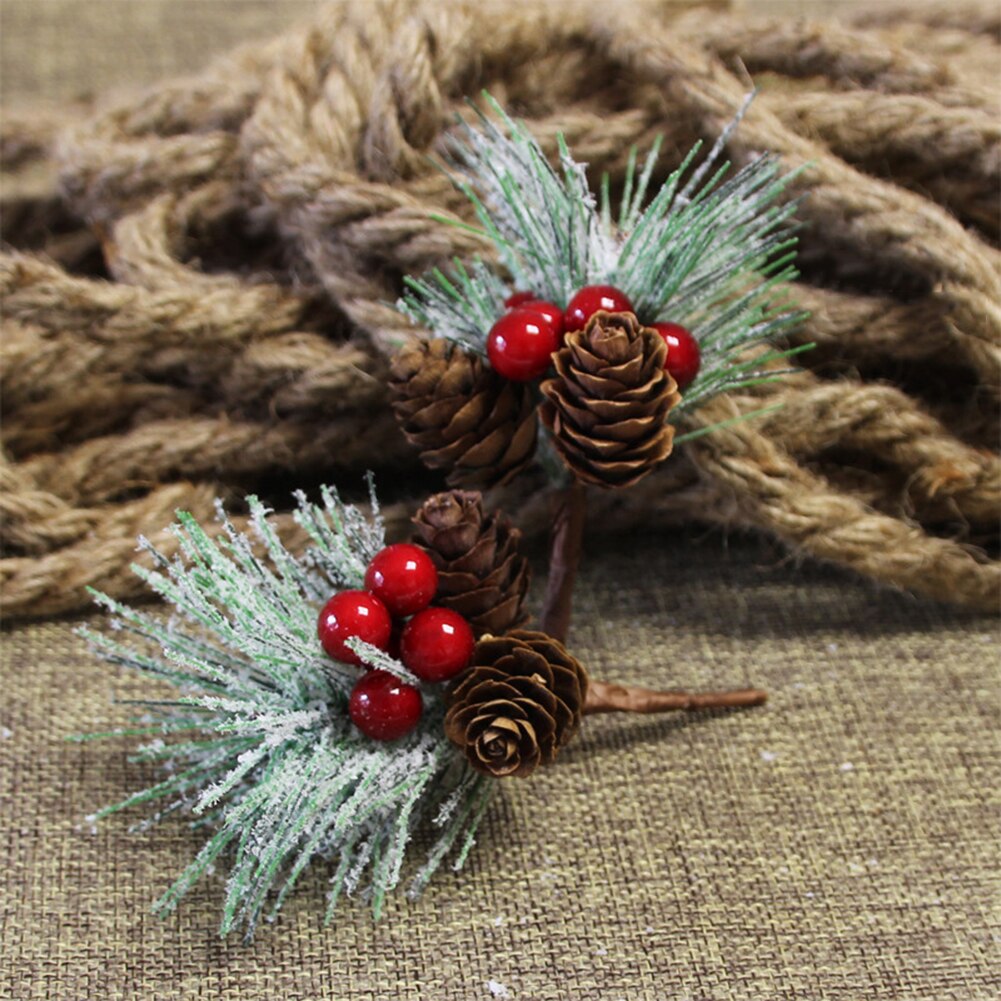 Artificial Pine Needles Mini Christmas Tree Accessories Box Decoration Artificial Flower Christmas Decoration Ornaments