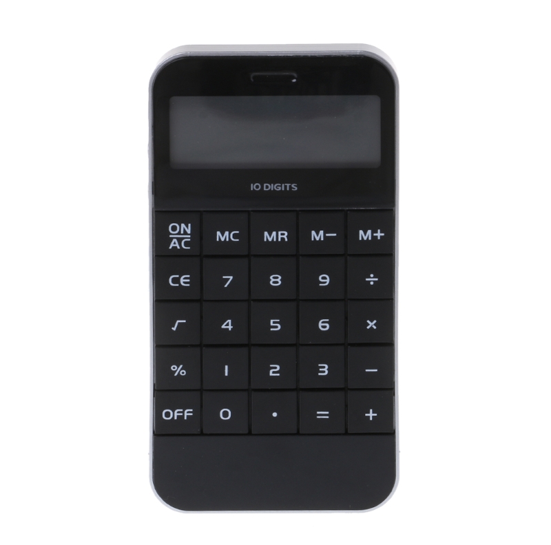 Portable Home Calculator Pocket Electronic Calculating Office SchoolCalculator: Black
