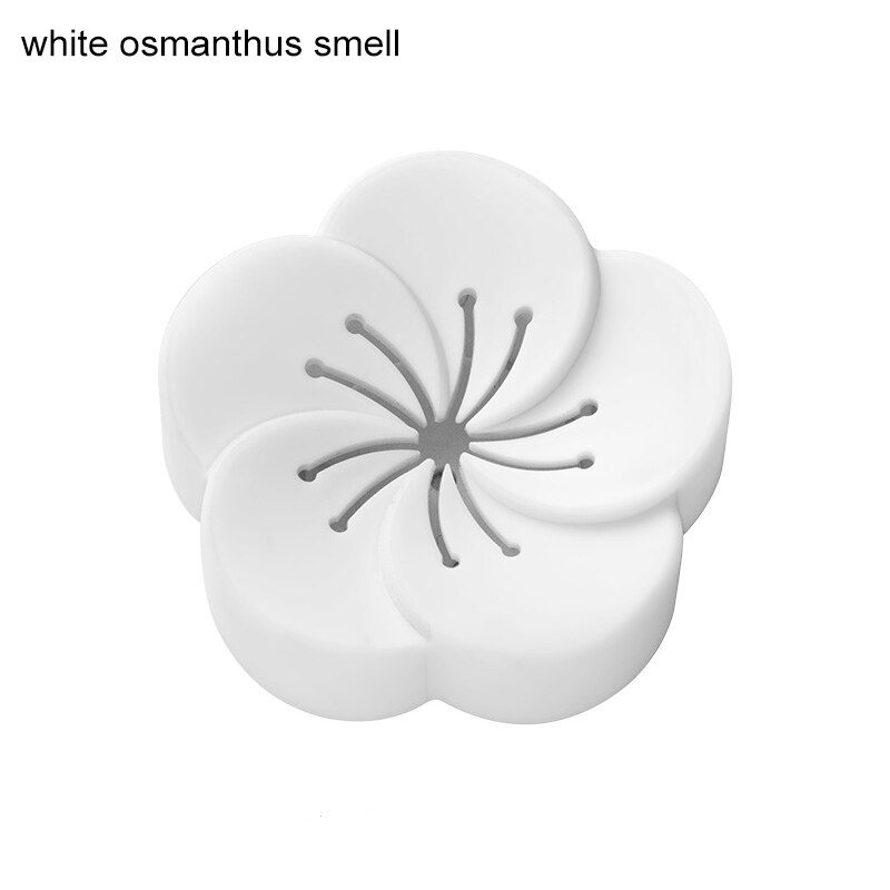 Car Toilet Purifier Air Fresh Box Eliminate Odors Smell Absorber Freshener Aromatherapy Box Deodorizer Flower Shape Storage Box: white osmanthussmell