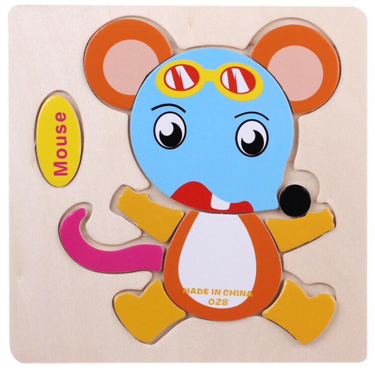 11 di legno 3D Jigsaw Puzzle Giocattoli di Legno Per I Bambini Del Fumetto rompicapo Puzzle di Intelligenza Bambini montessori Educativi Giocattoli Giocattolo: 24