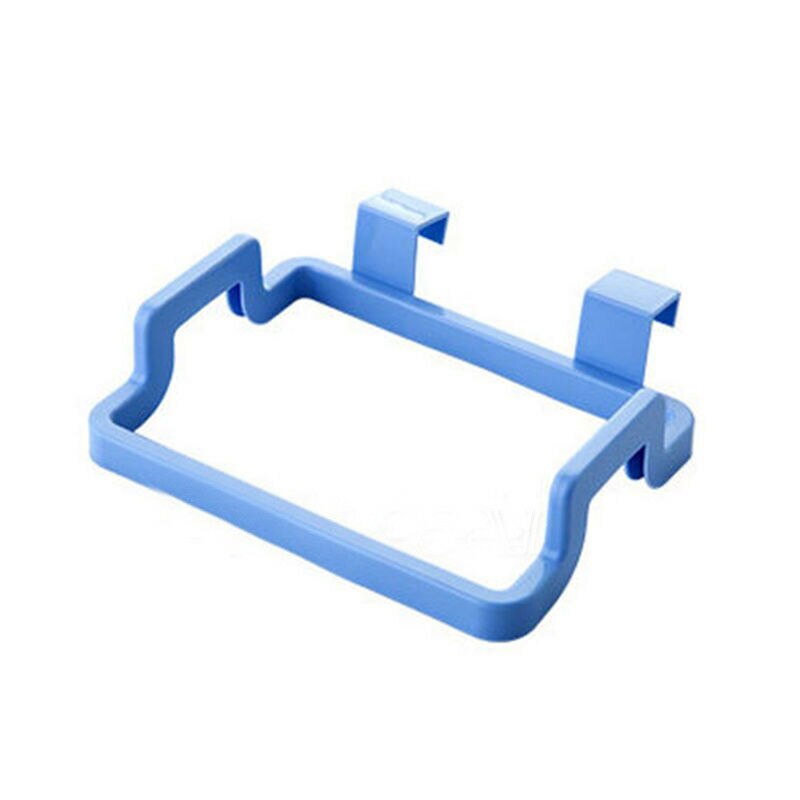 Hanging Trash Garbage Rubbish Kitchen Carrier Plastic Bag Bin Sack Hanger Holder: Blue